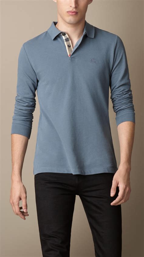 burberry men polos|burberry long sleeve polo men's.